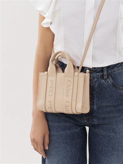 mini bag chloe|chloe mini woody tote bag.